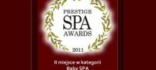 II nagroda w kategorii NALEPSZE BABY SPA 2011 w konkursie SPA Prestige Award 2011